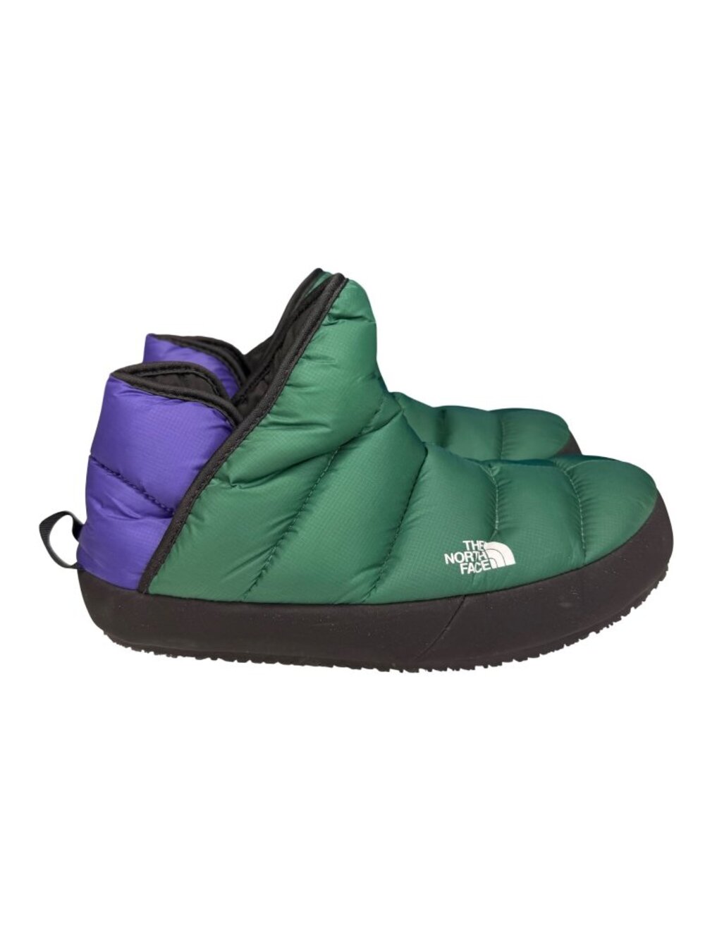 The North Face Green/Purple Puffer Thermoball Traction Winter Booties Youth sz6